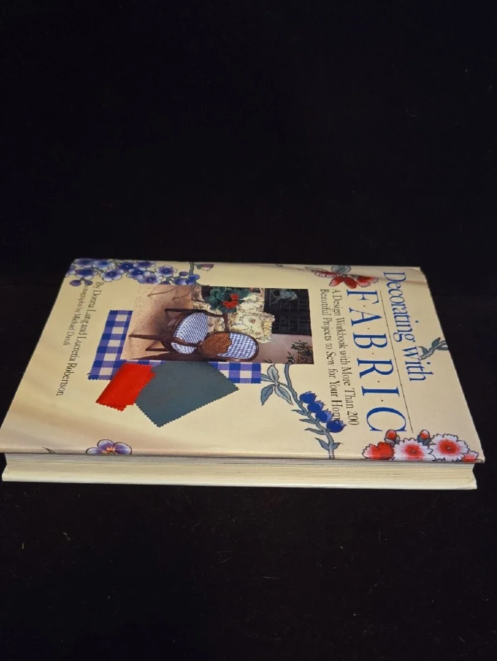 Decorating with Fabric Hardcover Book - Cream Cover with Blue and Red Accents